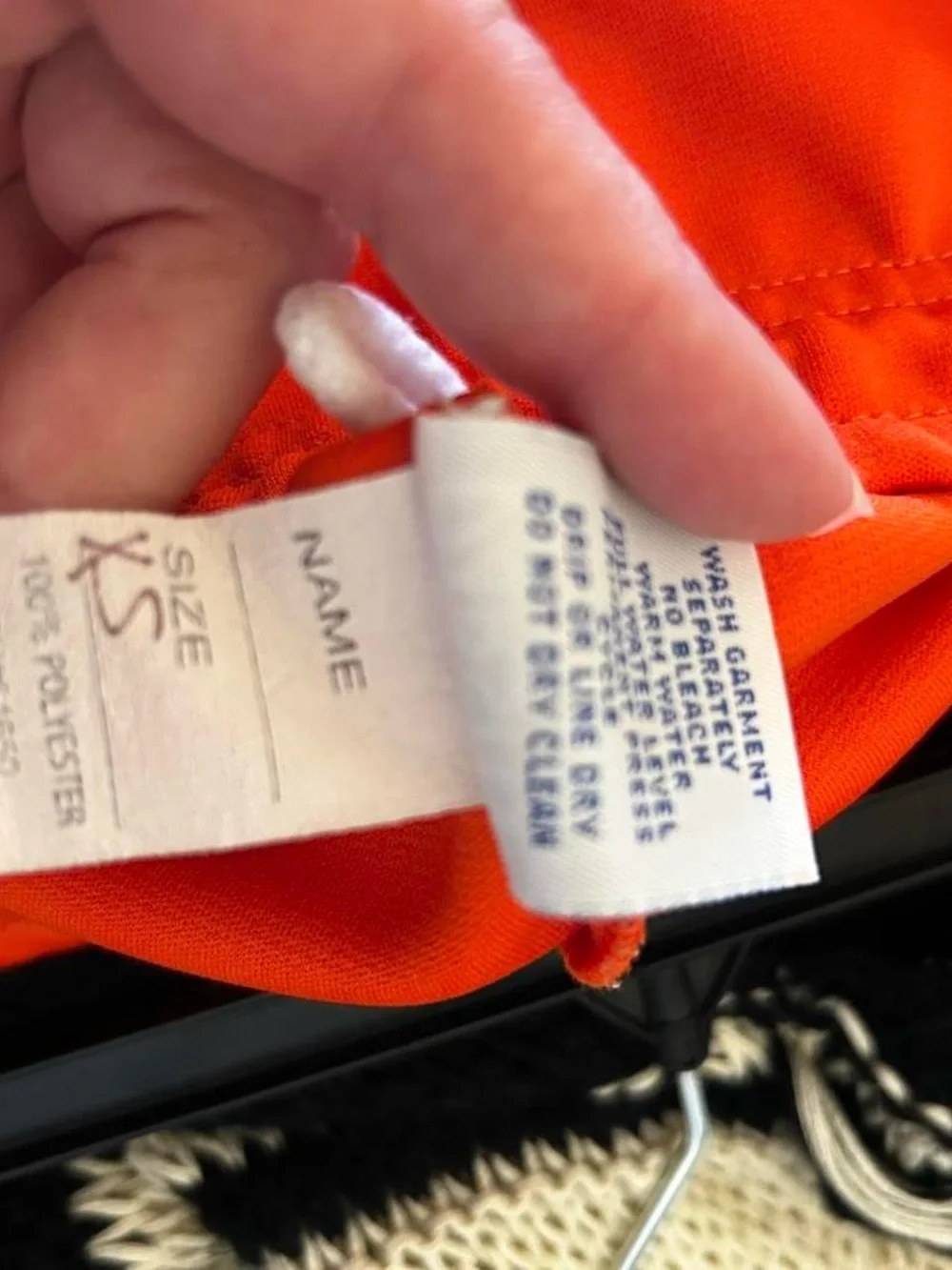 Vintage varsity orange hot shorts size Xs